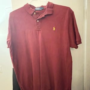 Maroon colour Ralph Lauren polo in Large